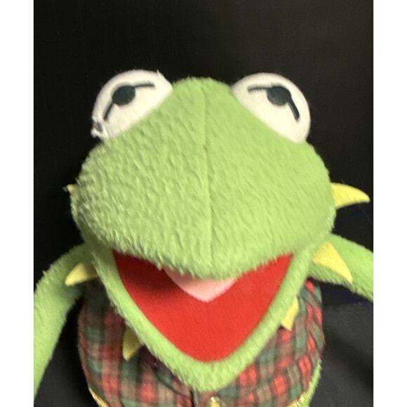 Macys Muppets Kermit the Frog Plush Eden Toys Jim Henson 24” Plaid Vest Bow Tie - Picture 2 of 9